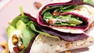 Biet-geitenkaas wrap
