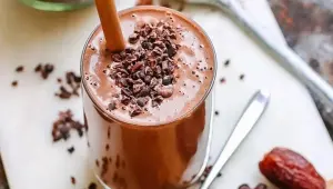 Chocolade frambozenmilkshake