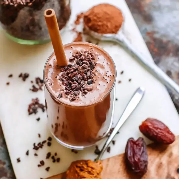 Chocolade frambozenmilkshake