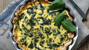 Quiche met ricotta en spinazie