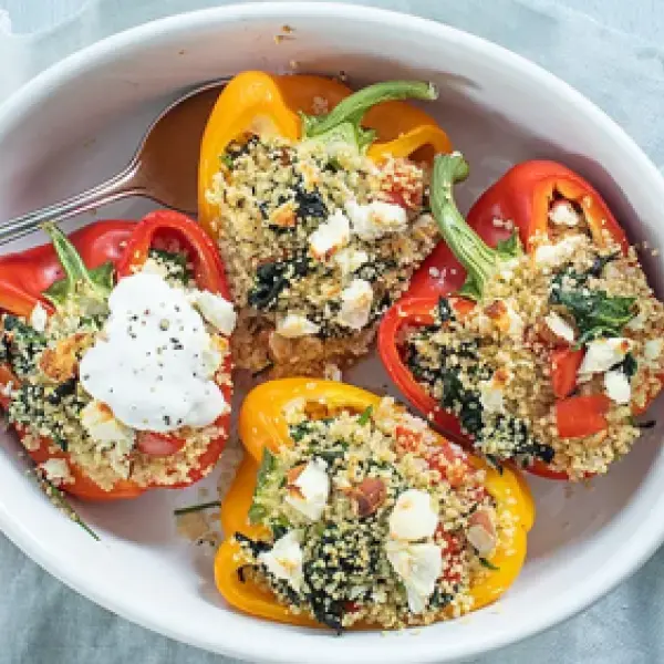Gevulde paprika's met couscous