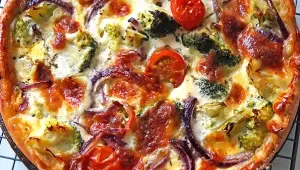 Vegetarische quiche met broccoli