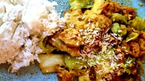 Vegan rendang met spitskool